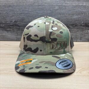 Ecco Hat Cap Trucker Snapback Multi-Color Camo Multicam Golf Outdoor Yupoong
